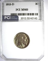 1915-D Nickel PCI MS-62 LISTS FOR $325
