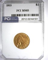1915 Gold $5 PCI MS-63 LISTS FOR $2000