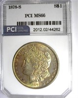 1878-S Morgan PCI MS-66 Soft Golden Toning