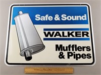 Walker Muffler & Pipes Double Sided Sign 18x24"