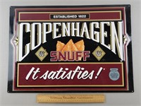 Copenhagen Snuff Metal Sign 16 & 1/4 x 23 & 1/4"