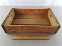 Vintage Dads Rootbeer Wood Crate Hopwood PA 19" L