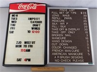 Menu/Sign Boards - 1 Coca Cola