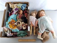 Box of Assorted Dolls - Some Porcelain