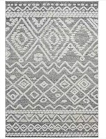 5’ x7’ Gray and White Area Rug