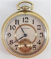 Vintage Waltham 17 Jewel Pocket Watch with 10k