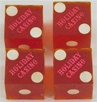 2 Pairs of Vintage Holiday Casino Dice