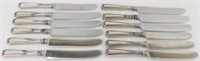 Set of 12 Sterling Handle Butter Knives