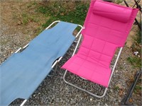 Cot and Folding Chair