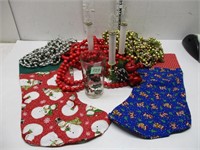 Christmas Stockings, Battery Candles & Ect.