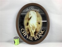 Affiche encadrée ovale La Blanche Cheval Blanc