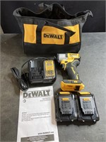 DeWalt 20v 1/4" Impact Driver w/ 2 Batteries & Chr