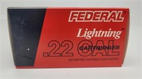 500Rds Federal Lightning .22 LR Cal 40 Grain Ammo