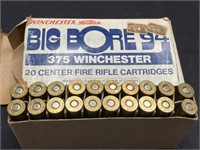 20 Rds. 375 Winchester Big Bore 94 Cartridges