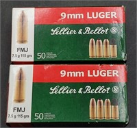100Rds 9mm Luger FMJ