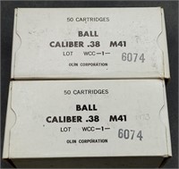 100Rds .38 Ball Caliber M41