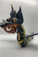 Wooden Carved Asian Dragon Mobile