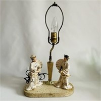 Asian Figurine Ceramic Lamp (no shade)