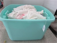 TUB OF COLLECTIBLE LINENS