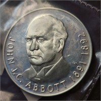Silver John J.C.Abbott 1891 1892 Coin