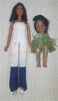 Vintage Cher and  Hula girl dolls