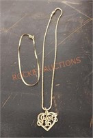 Vintage gold necklace and bracelet