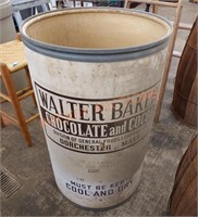 Vintage Walter baker chocolate and cocoa bin