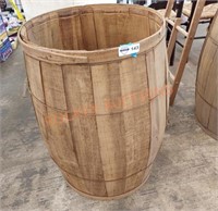 Vintage wooden barrel 30" h, 21" round