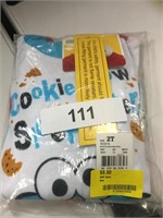 Cookie Monster & Elmo size 2T pajamas