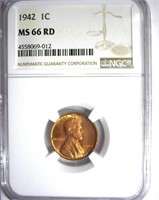 1942 Cent NGC MS-66 RD