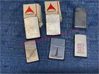 (4) Old Zippo lighters & 2 others