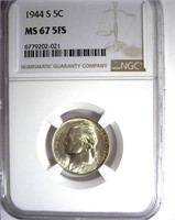 1944-S Nickel NGC MS-67 5FS LISTS FOR $750