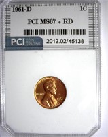 1961-D Cent PCI MS-67+ RD LISTS FOR $10000