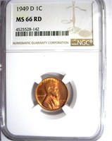 1949-D Cent NGC MS-66 RD