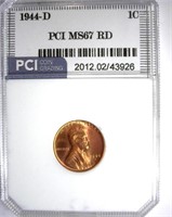 1944-D Cent PCI MS-67 RD LISTS FOR $350