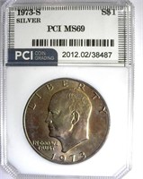 1973-S Silver Ike PCI MS-69 INCREDIBLE TONING