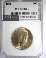 1964 Kennedy PCI MS-66+ NICE TONING