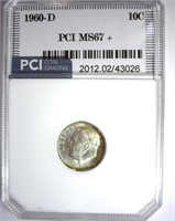 1960-D Dime PCI MS-67+ LISTS FOR $400