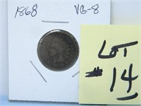 1868 Indian Head Cent - VG-8, Semi Key
