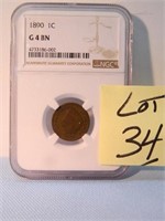 1890 Indian Head Cent, NGC Cert. G-4 BN