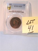1825 Liberty Head Large Cent, PCGS Cert. VF-25