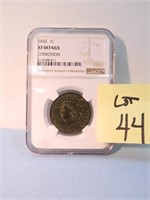 1833 Liberty Head Large Cent, NGC Cert. XF