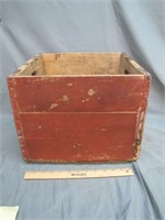Vintage Red Wooden Box
