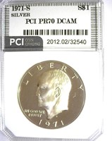 1971-S Silver Ike PCI PR-70 DCAM LISTS FOR $525