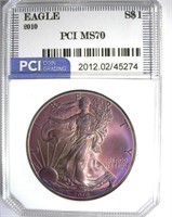 2010 Silver Eagle PCI MS-70 Gorgeous Color