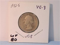 1932s Silver Washington Quarter, VG-8