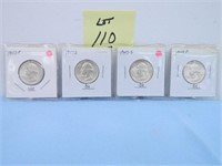 (4) Silver Washington Quarters, 1947, 47D, 47s, 48