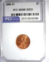 1995-D Cent PCI MS-69 RD LISTS FOR $4150