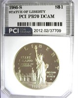 1986-S S$1 Statue of Lib PCI PR-70 DCAM $110 GUIDE