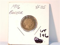 1916 Barber Dime, VF-35